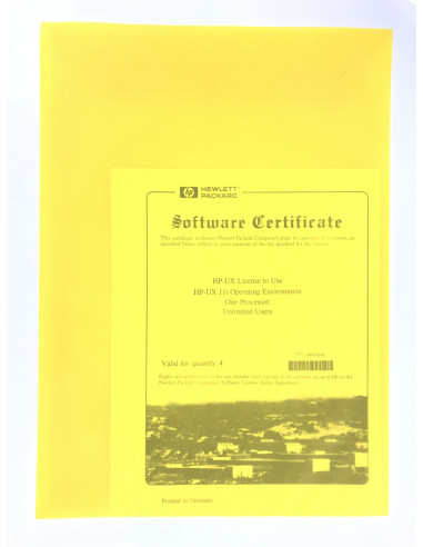 HP-UX 5969-8143 SOFTWARE CERTIFICATE...