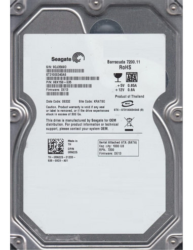 SEAGATE 9BX158-035 1TB SATA/300 3.5"...