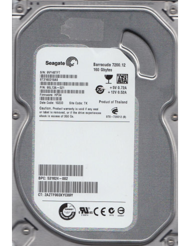 Seagate 9SL13A-021 160Gb SATA 7200rpm...