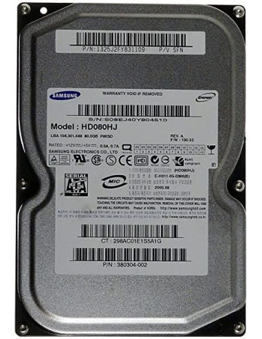 Samsung HD080HJ 80GB Serial ATA