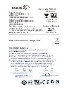 Seagate ST380815AS 80GB... 2