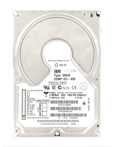 IBM 9GB 7.2K DISK SCSI-U160-SE 68PIN...